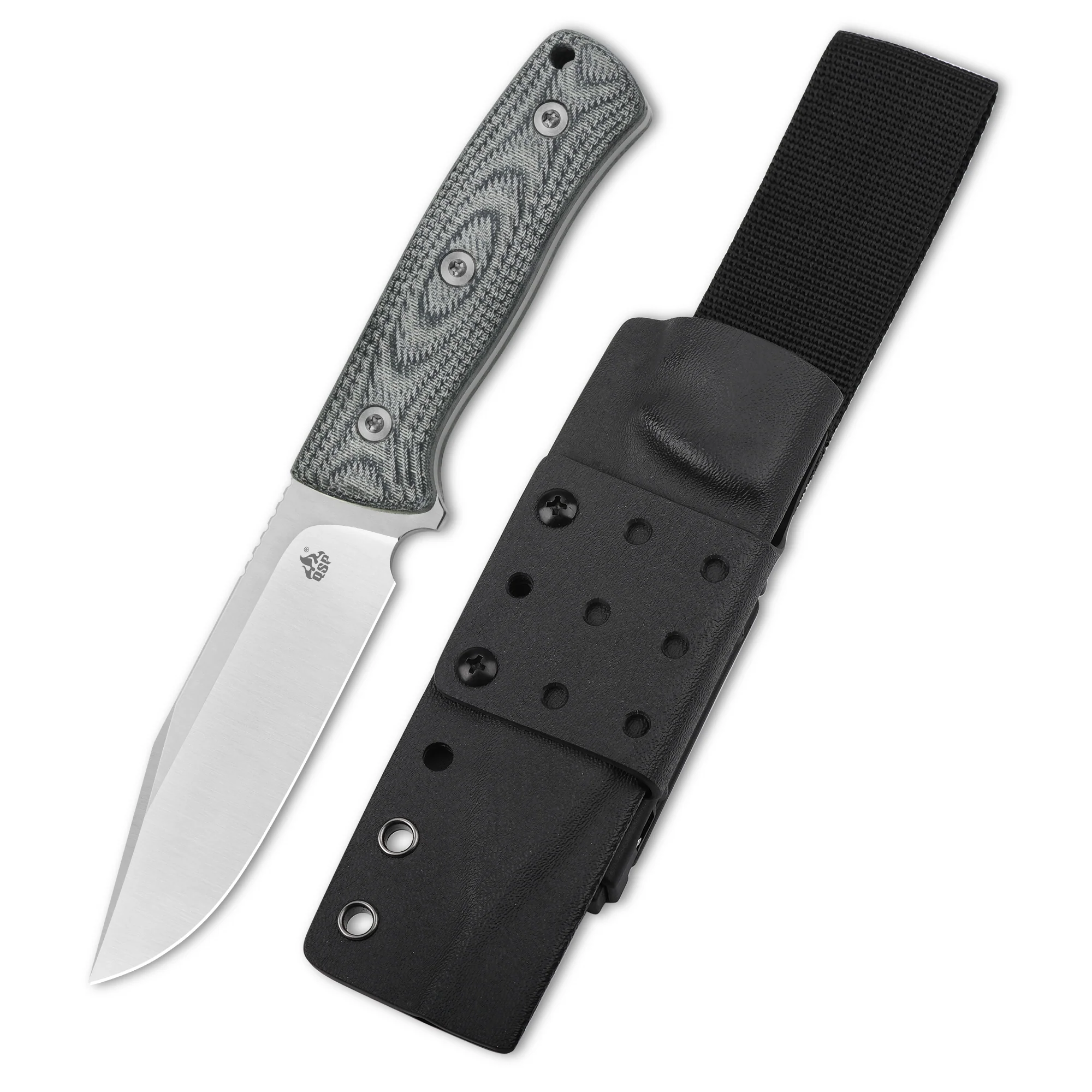 QSP Bison V1 Fixed Blade Knives Hunting knives D2 Blade Micarta handle - Image 3