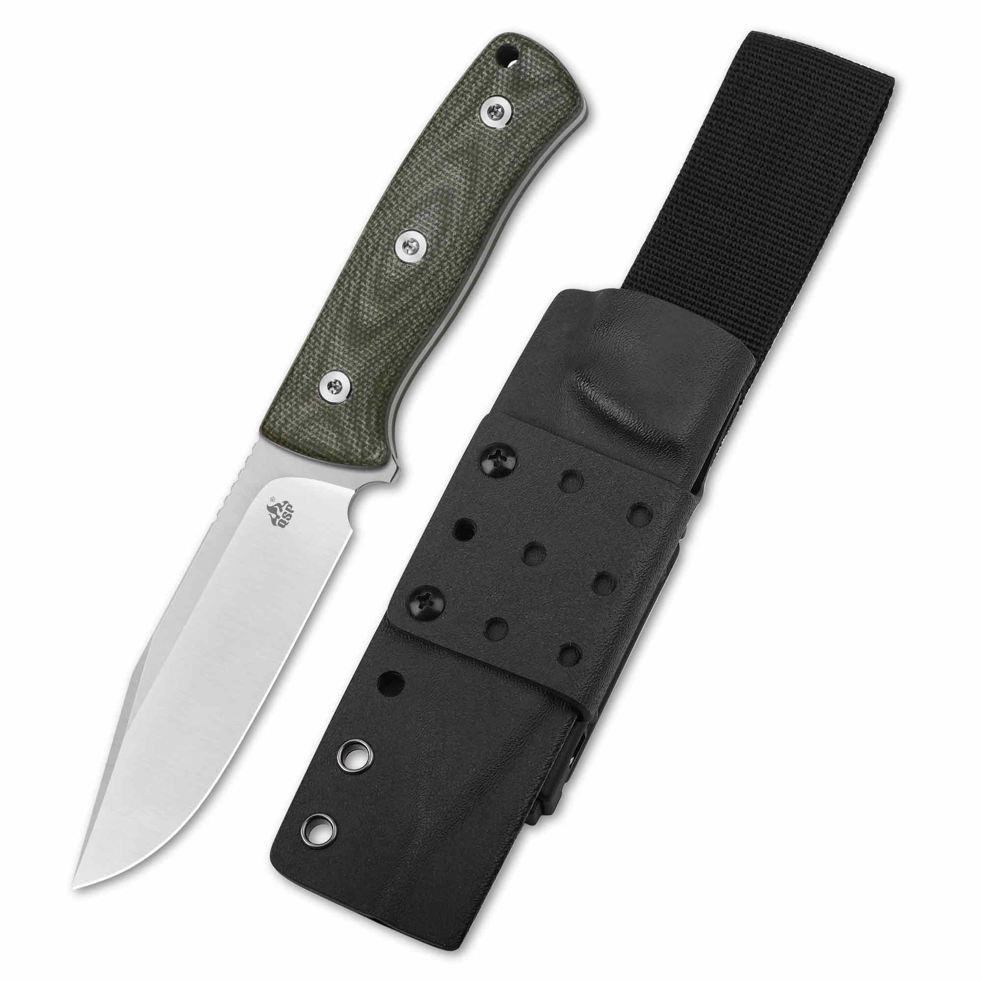 QSP Bison V1 Fixed Blade Knives Hunting knives D2 Blade Micarta handle - Image 8