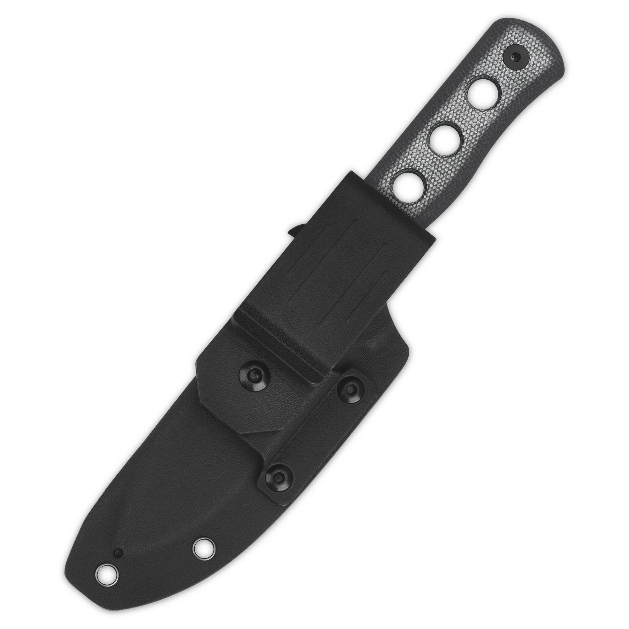 QSP Canary Fixed Blade Knife Cr8Mo2VSi(DC53) Blade Black Micarta Handle - Image 12