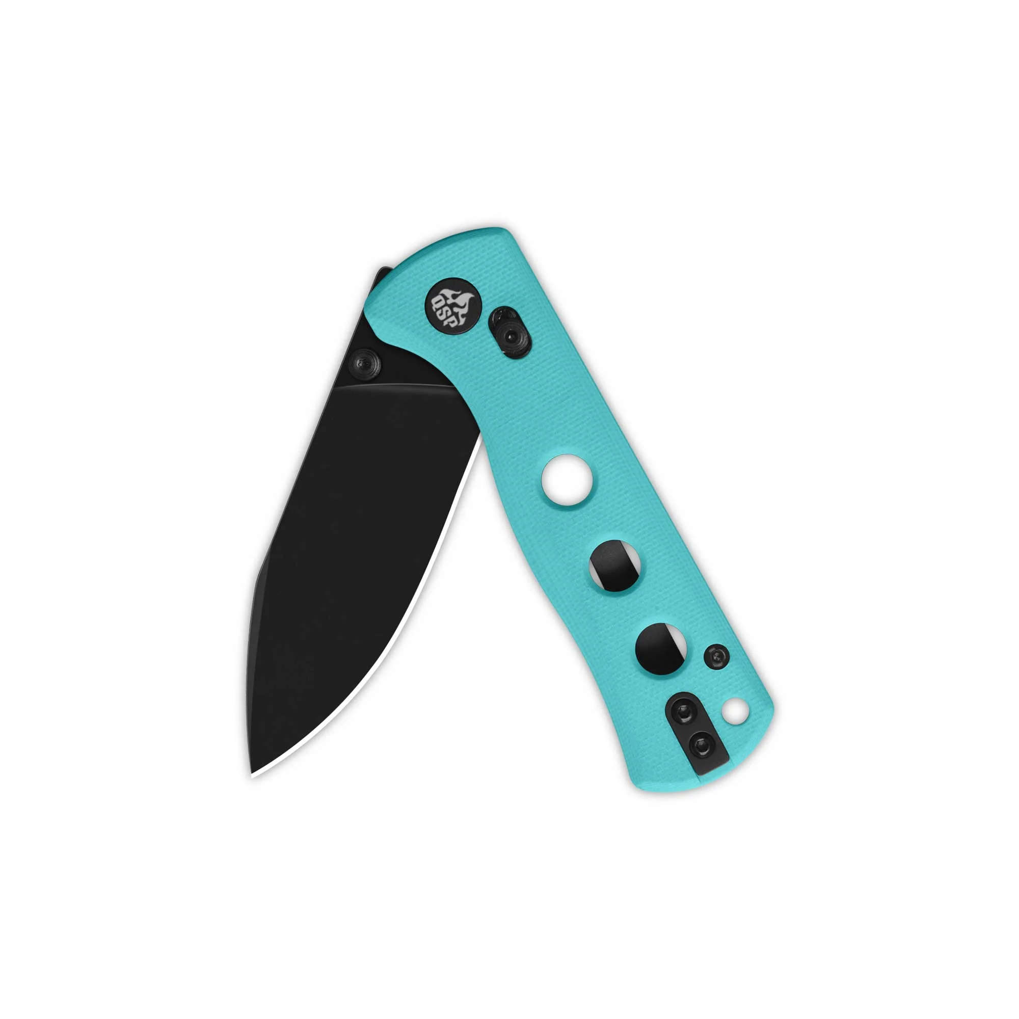 QSP Canary Glyde Lock Pocket Knife 14C28N Blade Tiffany Blue G10 Handle - Image 3