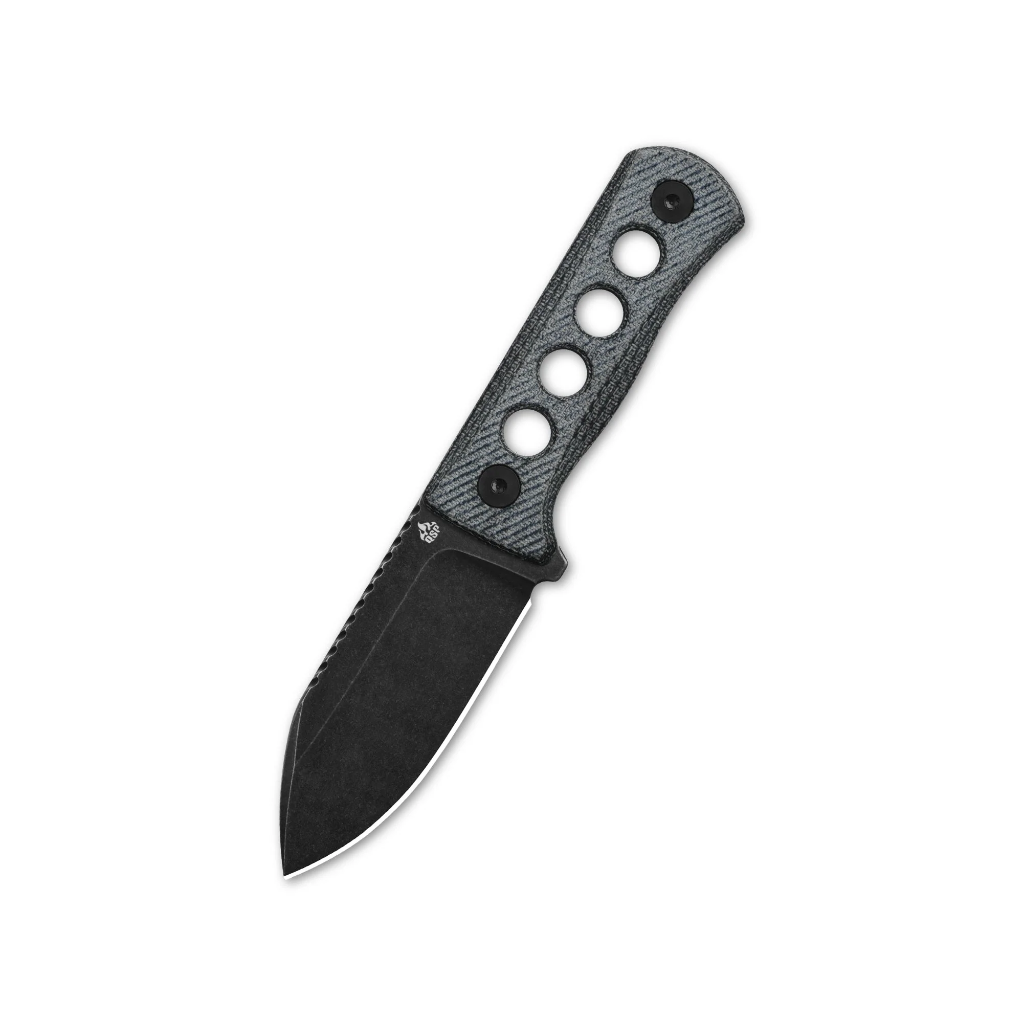 QSP Canary Neck knife 14C28N blade Denim Micarta handle with Kydex sheath - Image 5