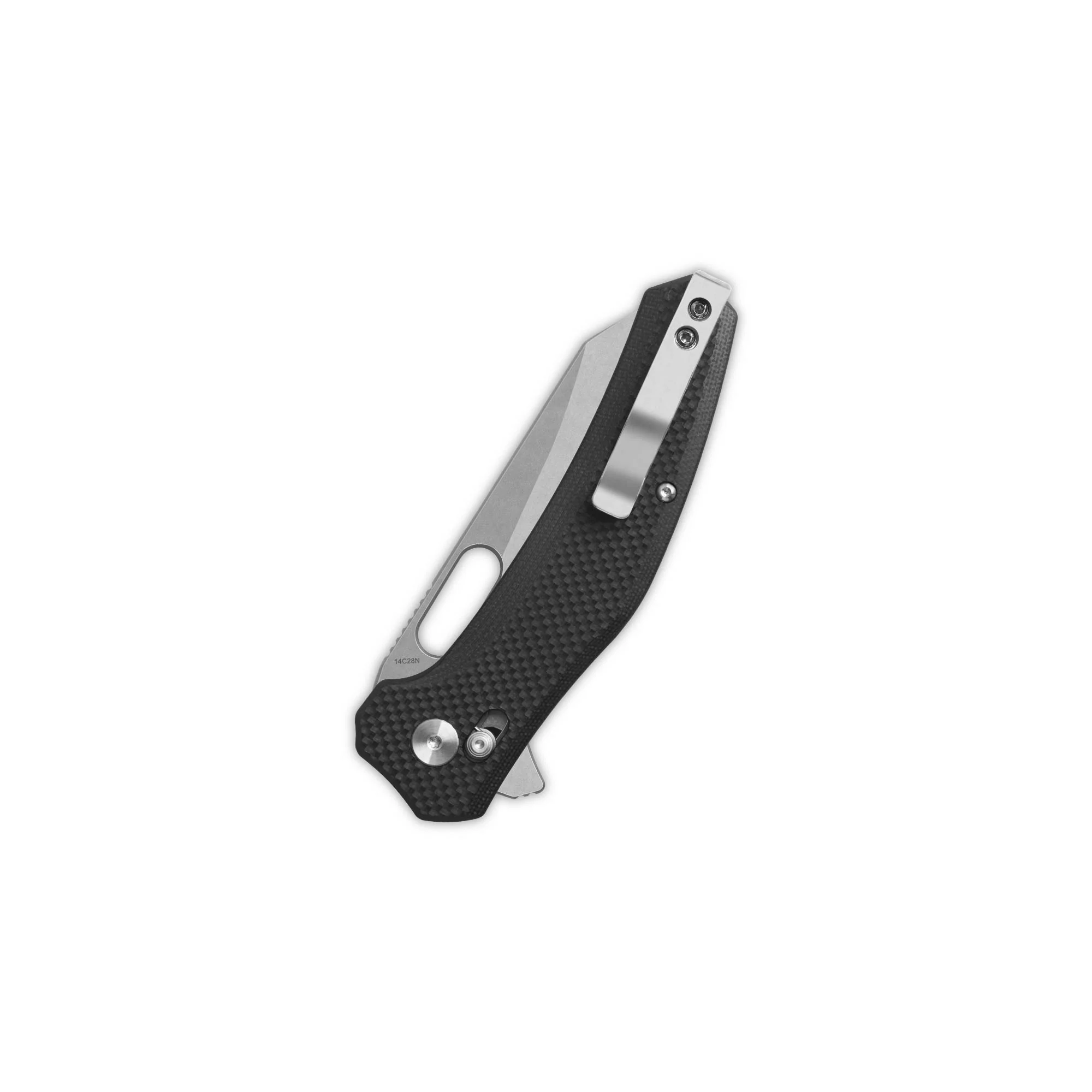 QSP Emu Glyde Lock Pocket Knife 14C28N Blade Black Coarse G10 Handle - Image 4