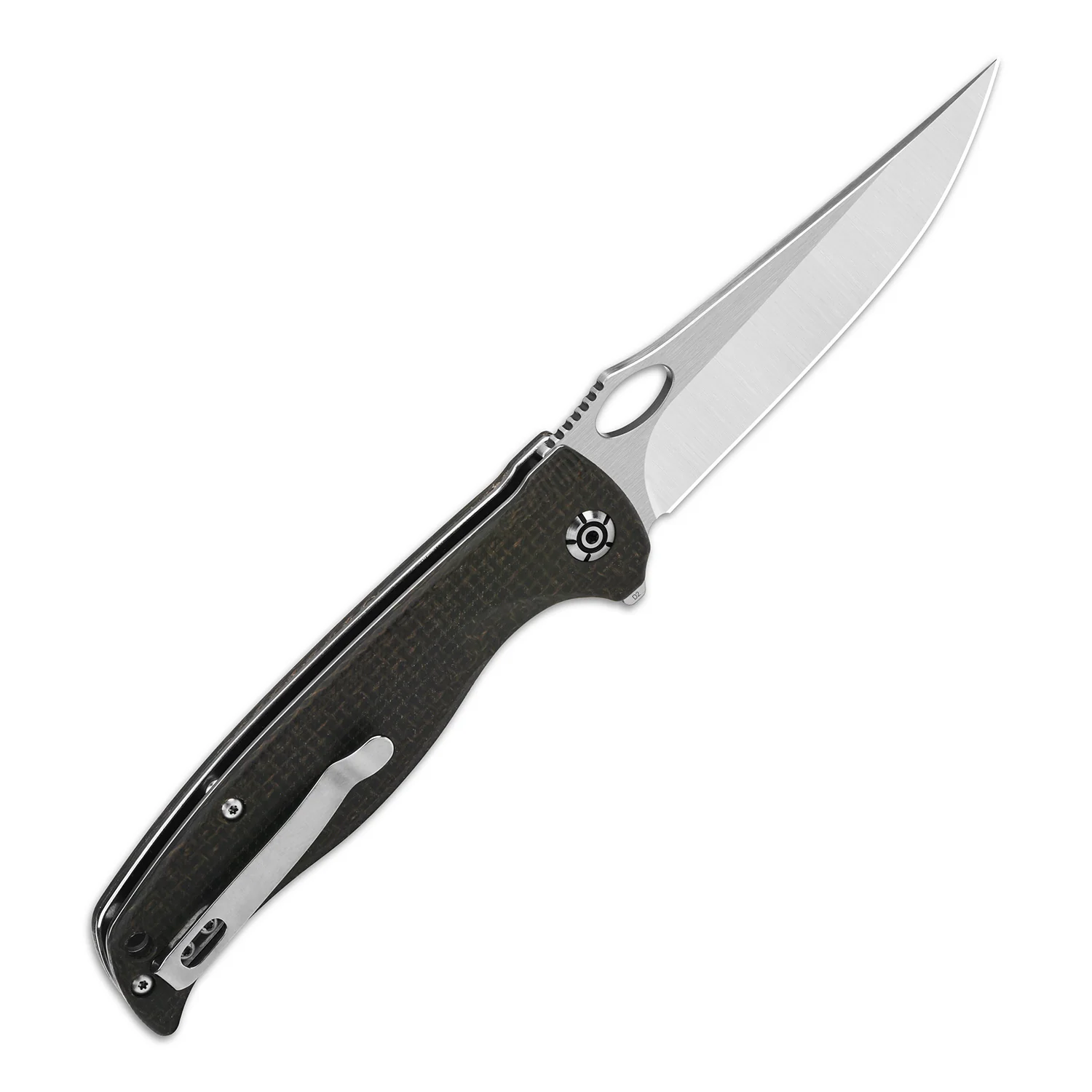 QSP Gavial Liner Lock Pocket Knife D2 Blade Micarta Handle - Image 3