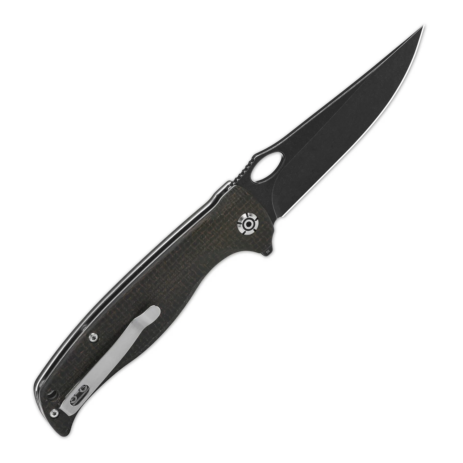 QSP Gavial Liner Lock Pocket Knife D2 Blade Micarta Handle - Image 7