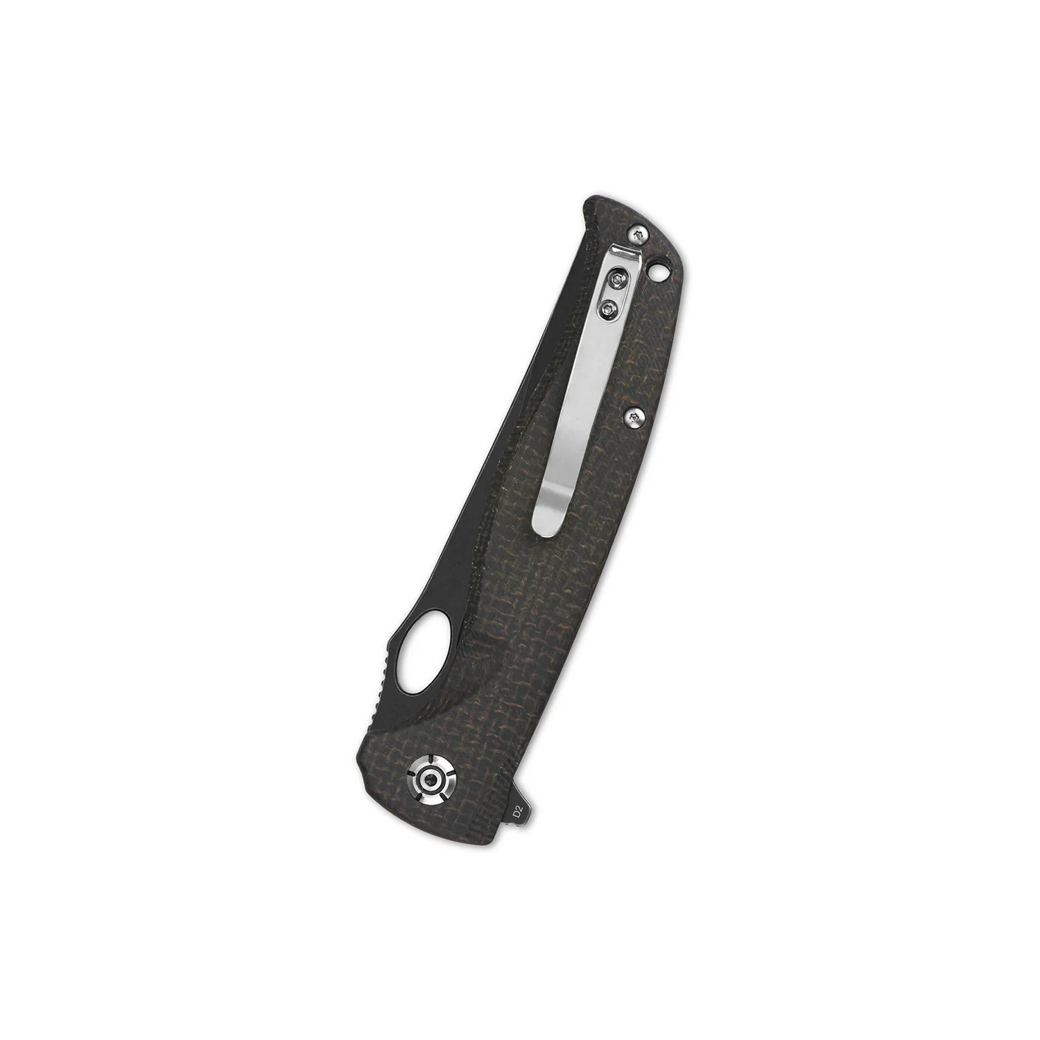 QSP Gavial Liner Lock Pocket Knife D2 Blade Micarta Handle - Image 8