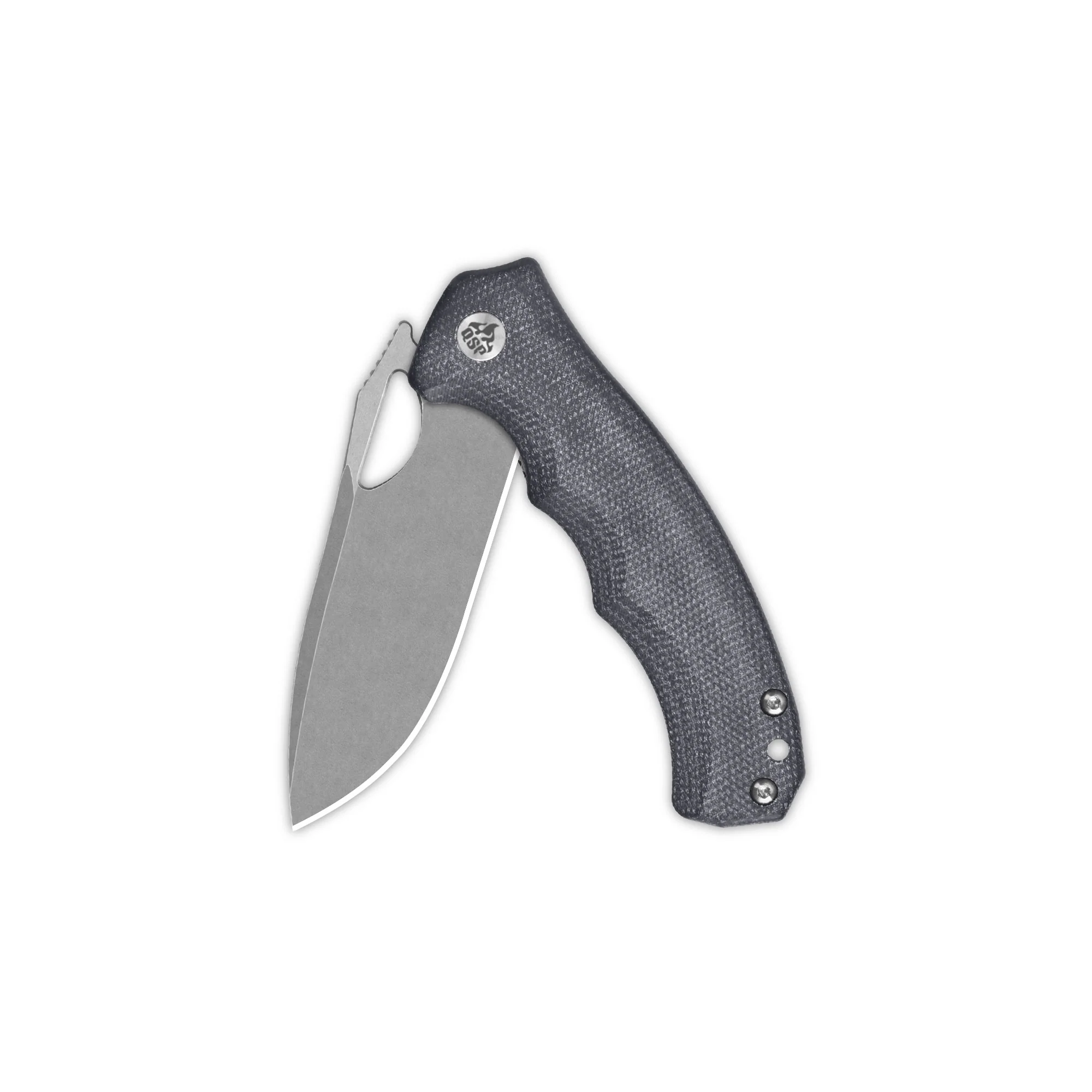QSP Gorilla Liner Lock Pocket Knife 14C28N Blade Black Micarta Handle - Image 4