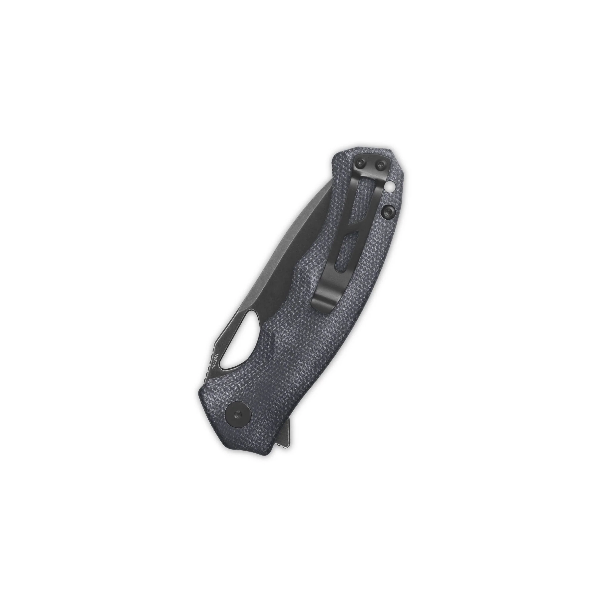 QSP Gorilla Liner Lock Pocket Knife 14C28N Blade Black Micarta Handle - Image 6