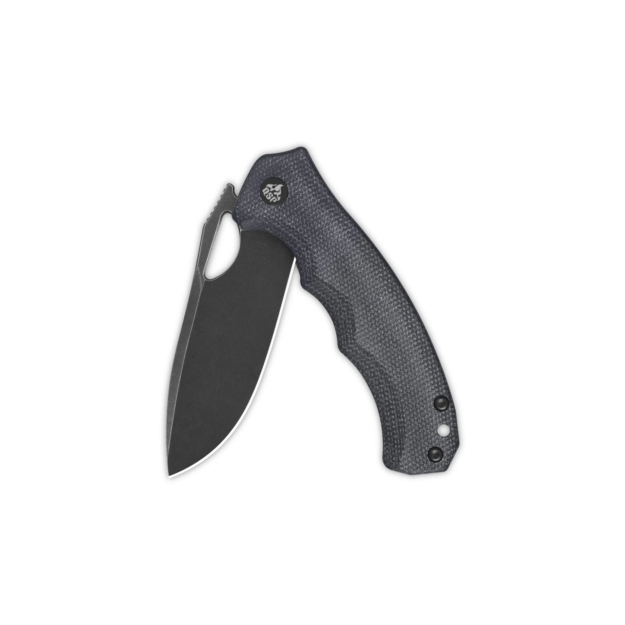 QSP Gorilla Liner Lock Pocket Knife 14C28N Blade Black Micarta Handle - Image 8