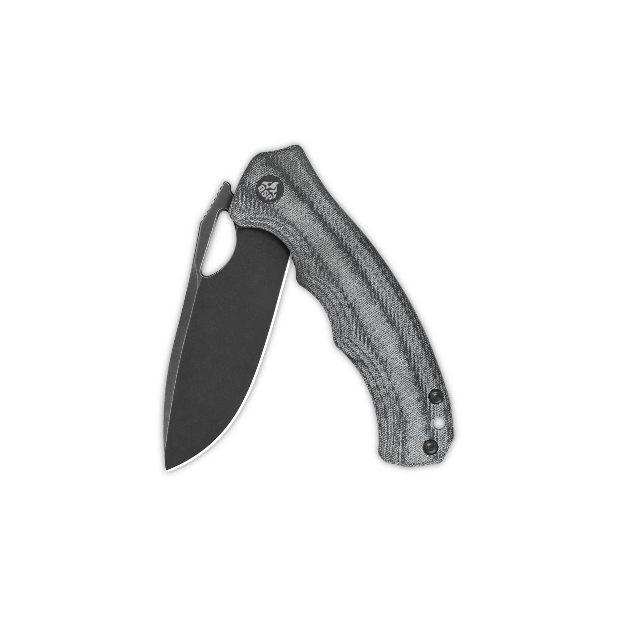 QSP Gorilla Liner Lock Pocket Knife 14C28N Blade Denim Micarta Handle - Image 8