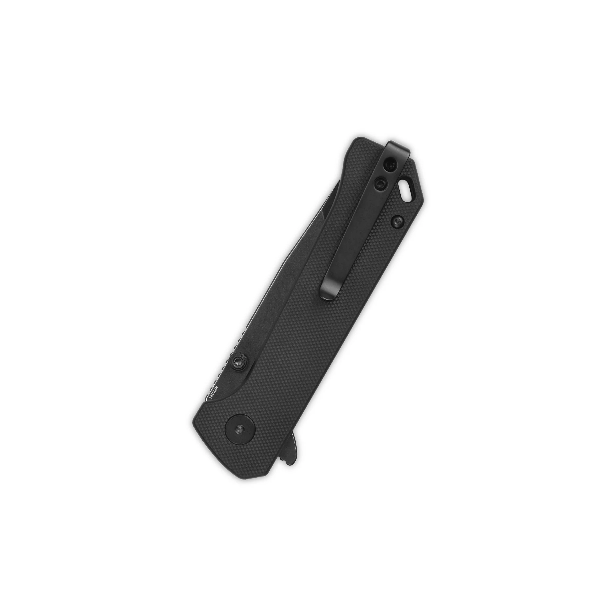 QSP Grebe T Button Lock Pocket Knife 14C28N blade Black G10 Handle - Image 6