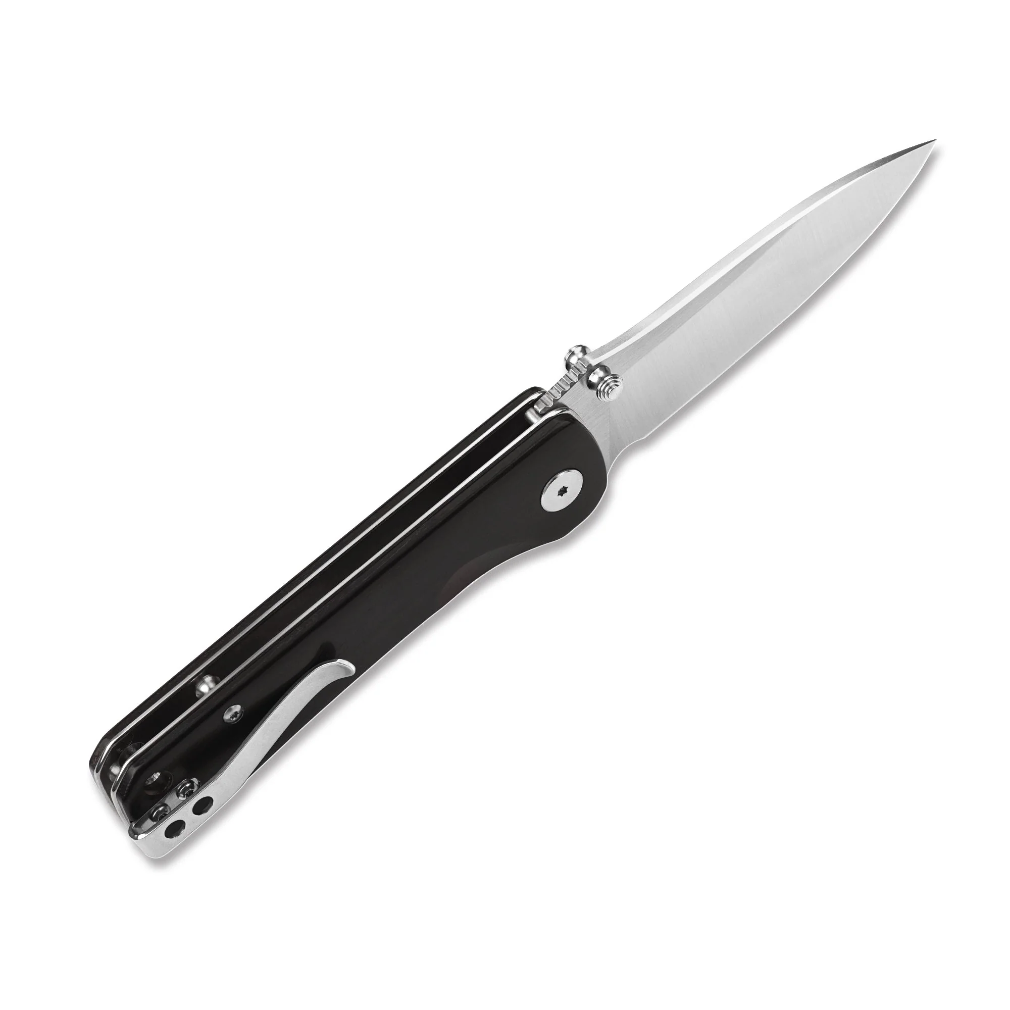 QSP Hawk Liner Lock Pocket Knife 14C28N Blade Ebony Wood Handle - Image 4