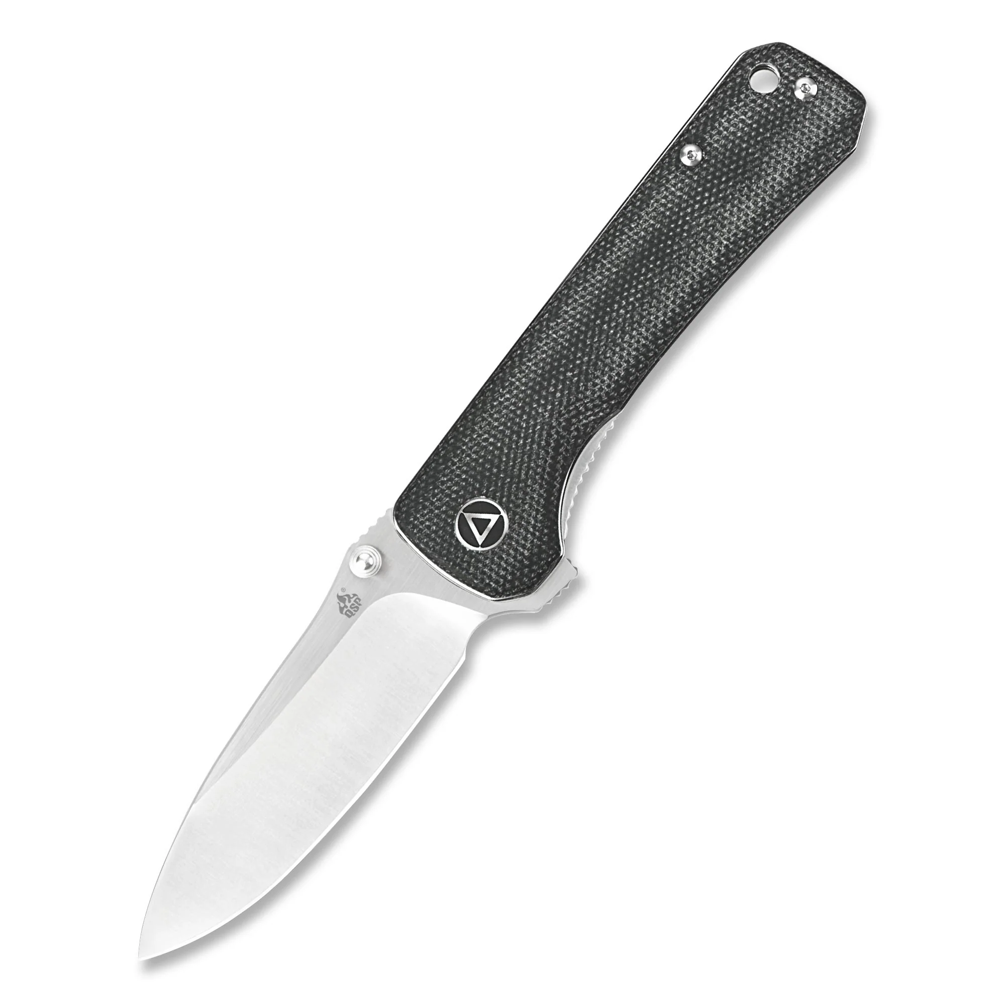 QSP Hawk Liner Lock Pocket Knife 14C28N Blade with Micarta Handle - Image 13