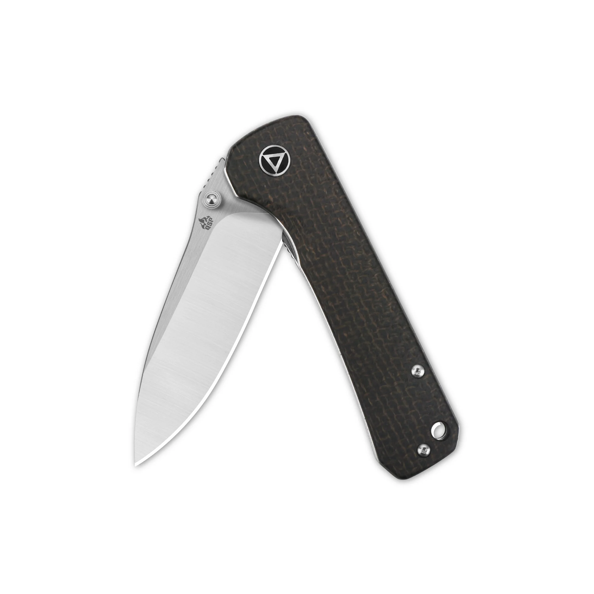 QSP Hawk Liner Lock Pocket Knife 14C28N Blade with Micarta Handle - Image 3