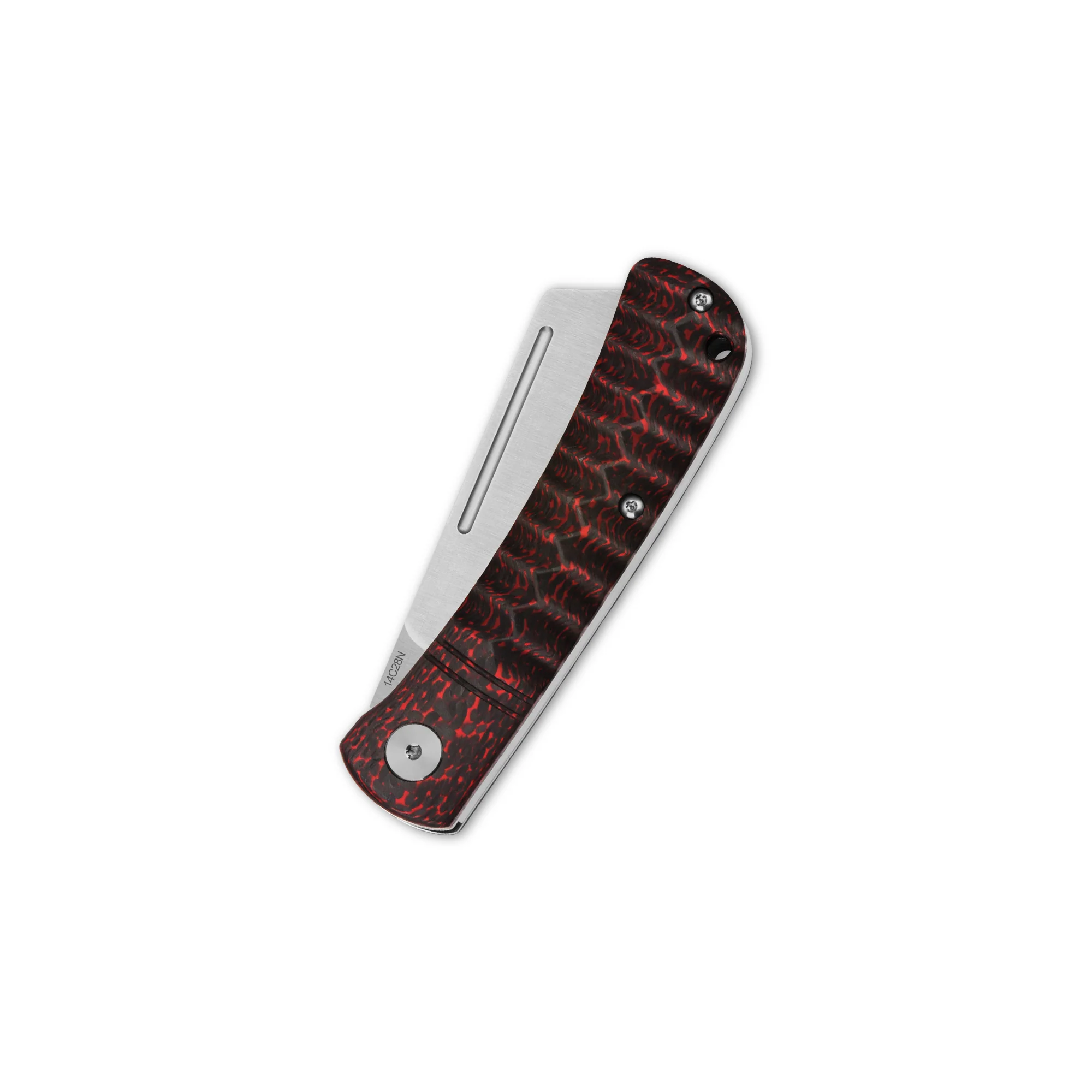 QSP Hedgehog Slip Joint Pocket Knife 14C28N blade Carbon Fiber Handle-Cleaver - Image 10
