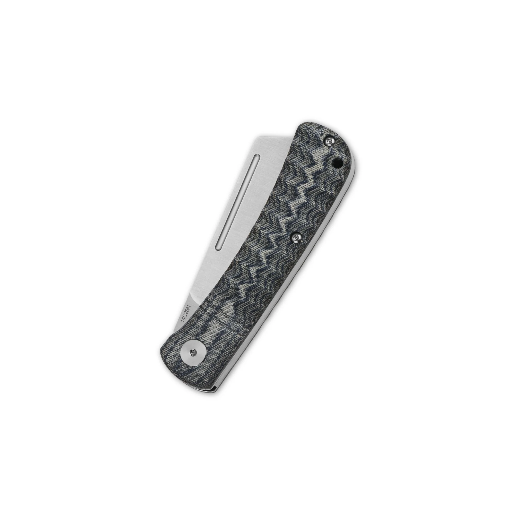 QSP Hedgehog Slip Joint Pocket Knife 14C28N blade Micarta Handle-Cleaver - Image 10