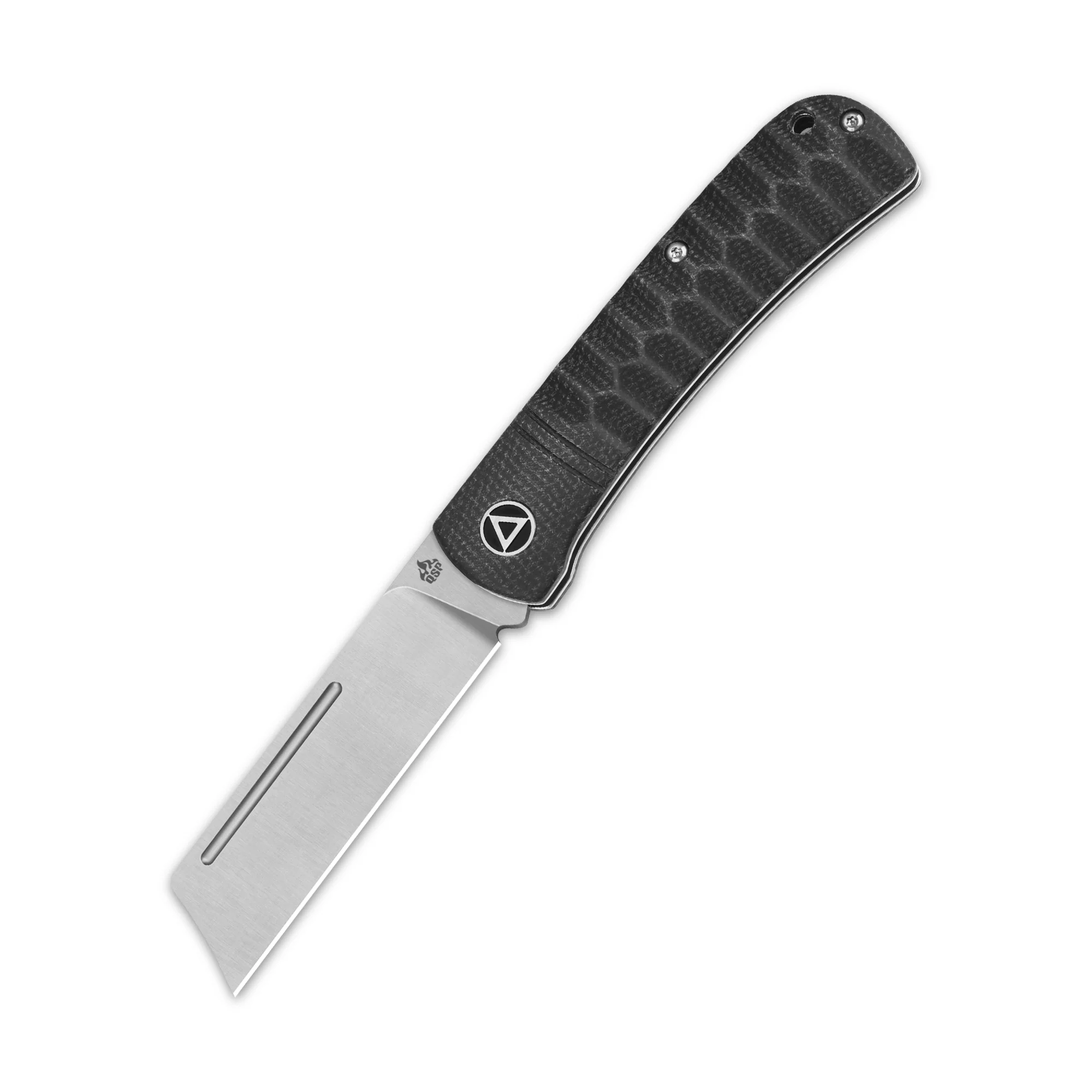 QSP Hedgehog Slip Joint Pocket Knife 14C28N blade Micarta Handle-Cleaver - Image 15