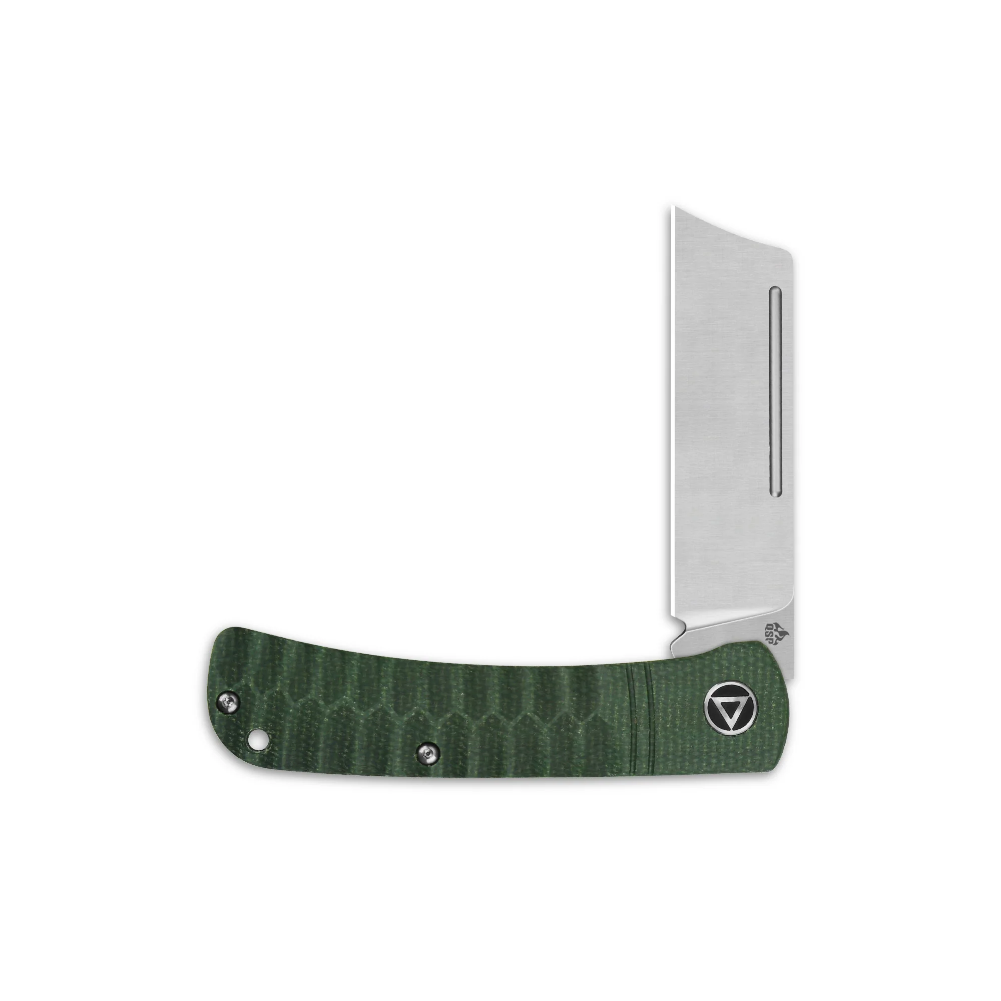 QSP Hedgehog Slip Joint Pocket Knife 14C28N blade Micarta Handle-Cleaver - Image 3