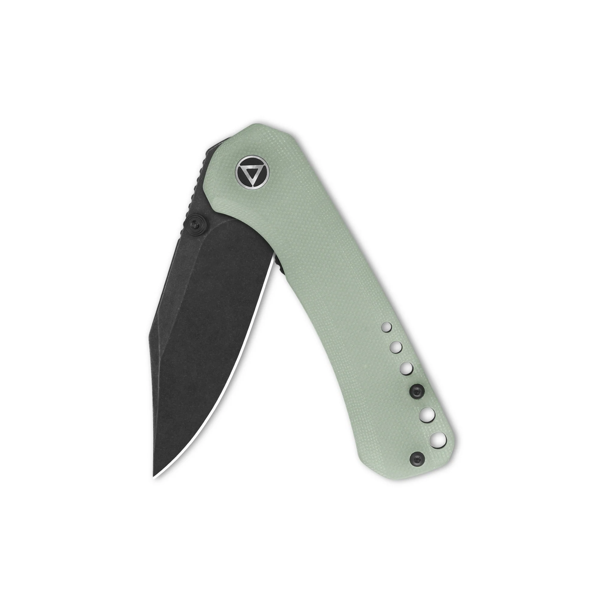 QSP Kestrel Pocket knife 14C28N blade Jade G10 handle - Image 8