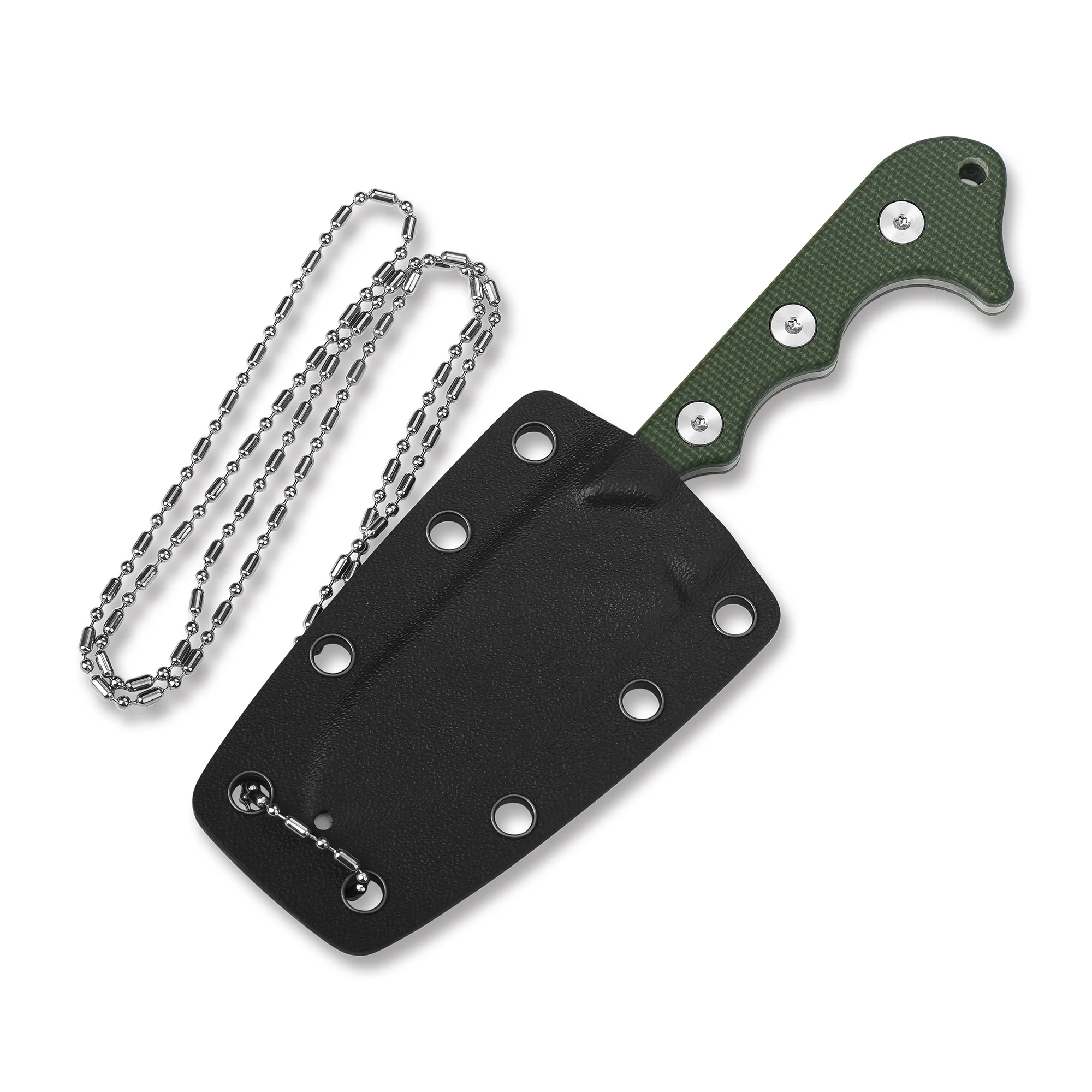 QSP Neckmuk Neck Knife D2 blade Micarta handle with Kydex sheath - Image 10