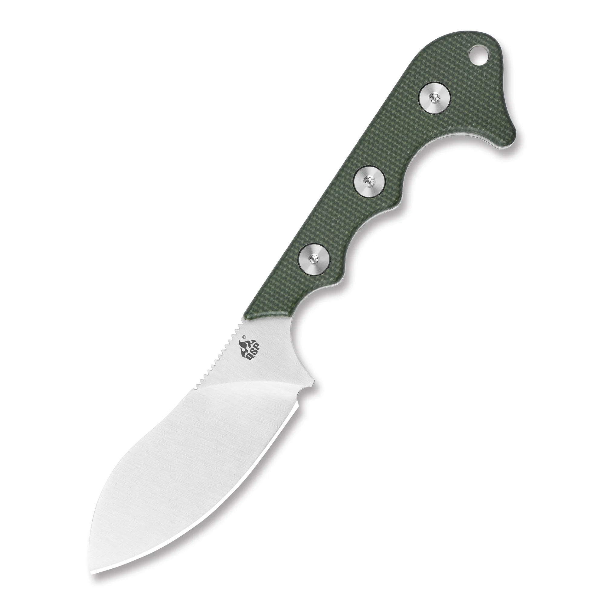 QSP Neckmuk Neck Knife D2 blade Micarta handle with Kydex sheath - Image 9