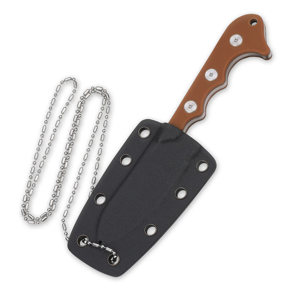 QSP Neckmuk Neck Knfie D2 blade G10 handle with Kydex sheath - Image 6