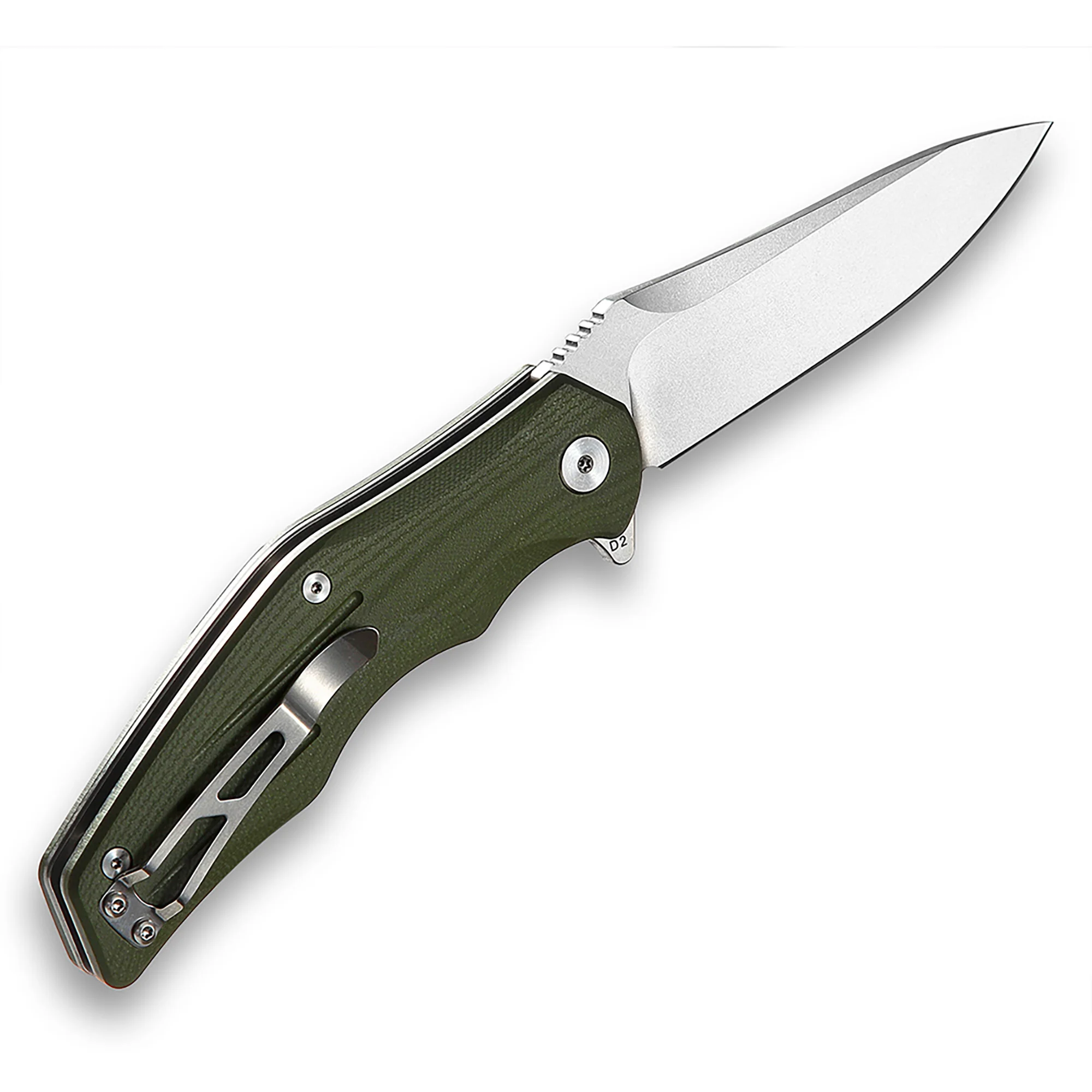 QSP Pangolin Liner Lock Pocket Knife D2 Blade G10 Handle - Image 8