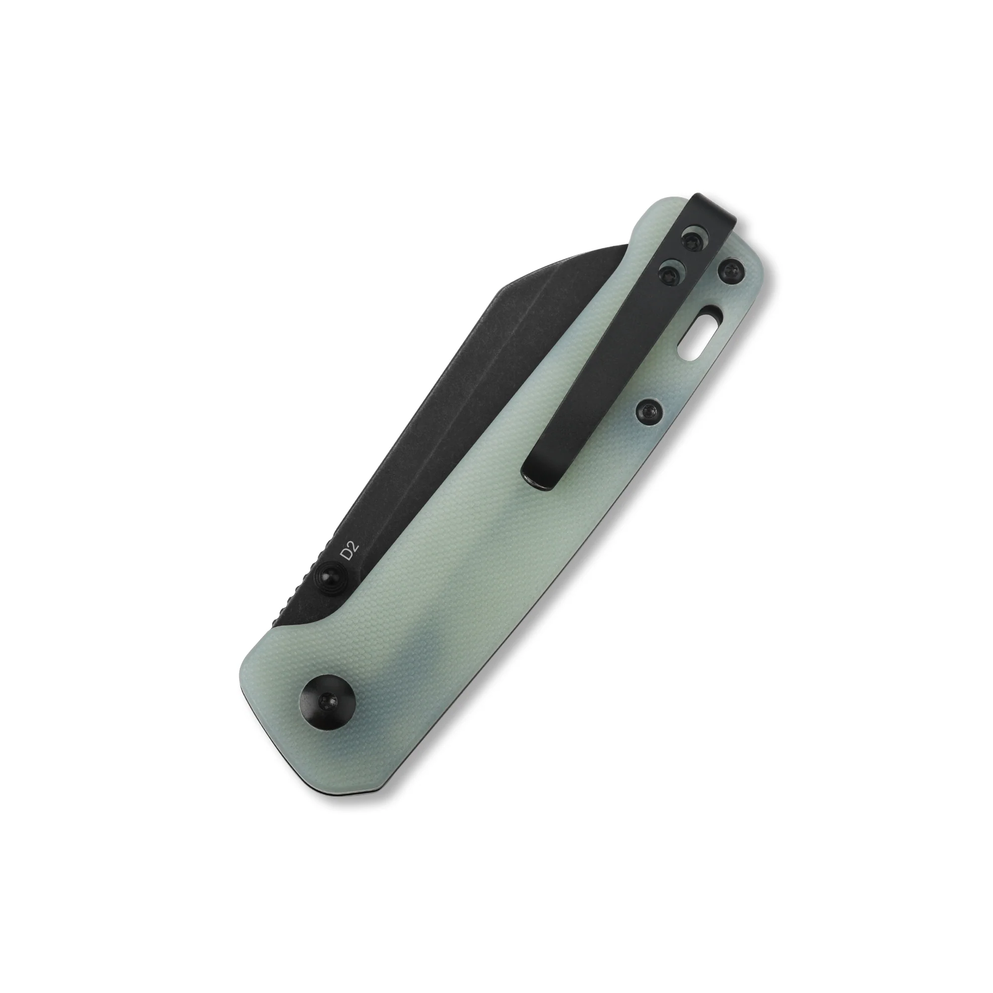 QSP Penguin Liner Lock Pocket Knife Folding Knives D2 Blade Jade G10 Handle - Image 6