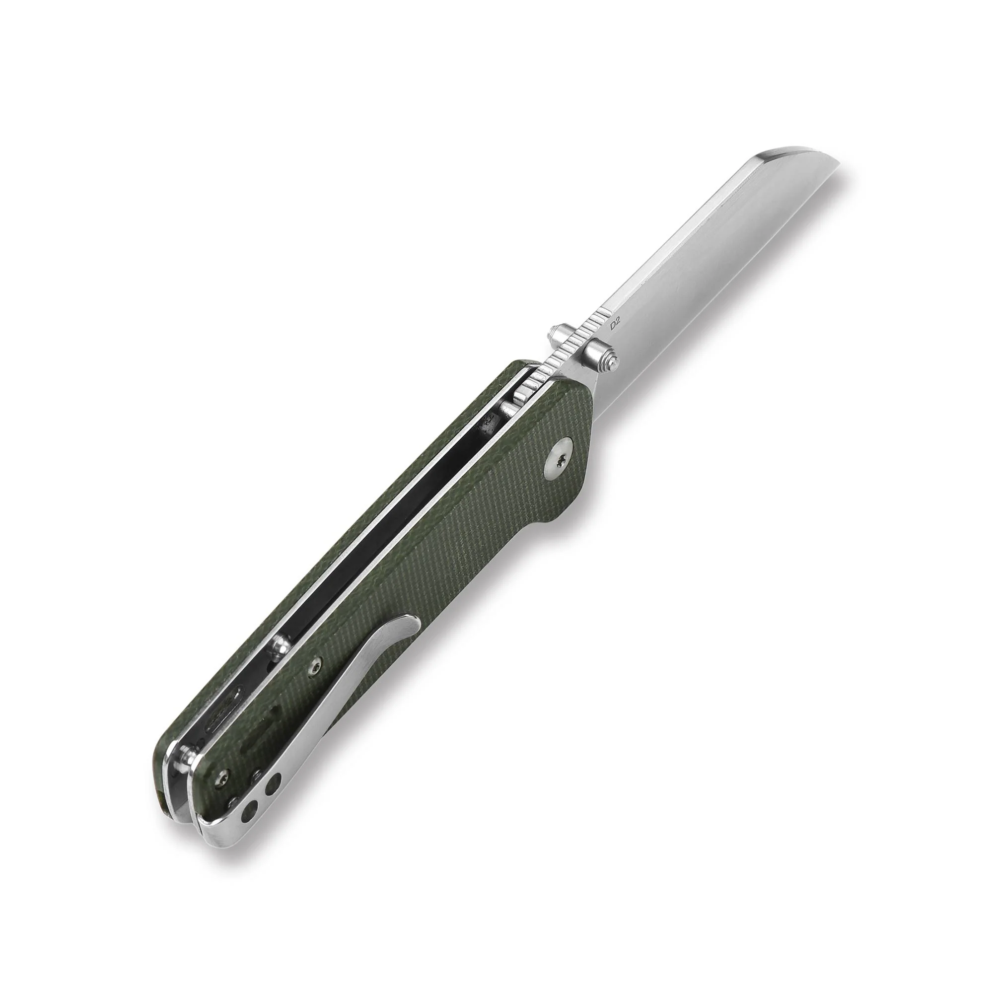 QSP Penguin Liner Lock Pocket Knife D2 blade Micarta handle - Image 8