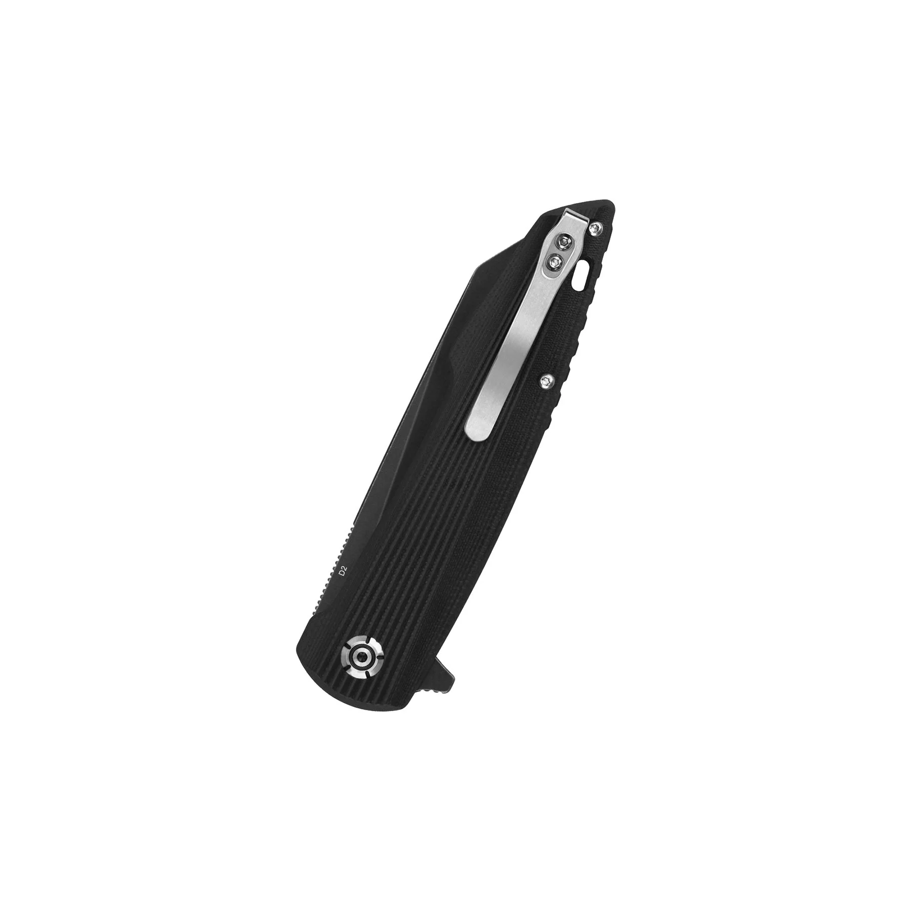 QSP Phoenix Liner Lock Pocket Knife D2 blade Black G10 Handle - Image 6