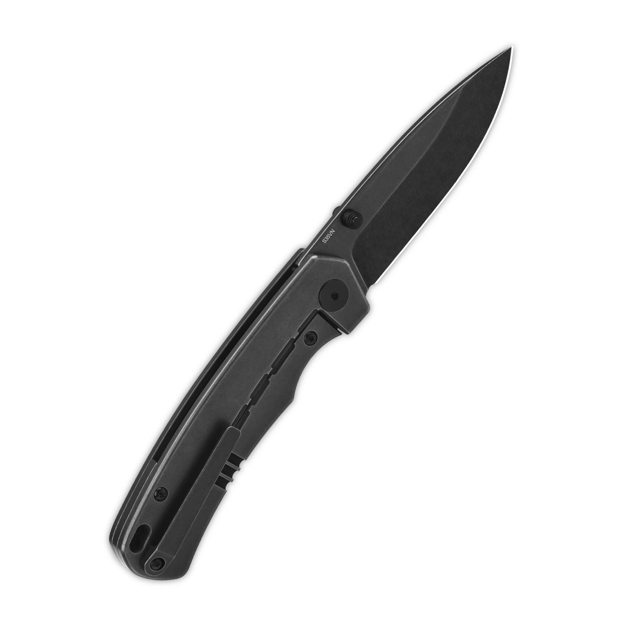 QSP Puffin Frame Lock Pocket Knife CPM S35VN Blade Titanium Handle with Carbon Fiber inlay - Image 12