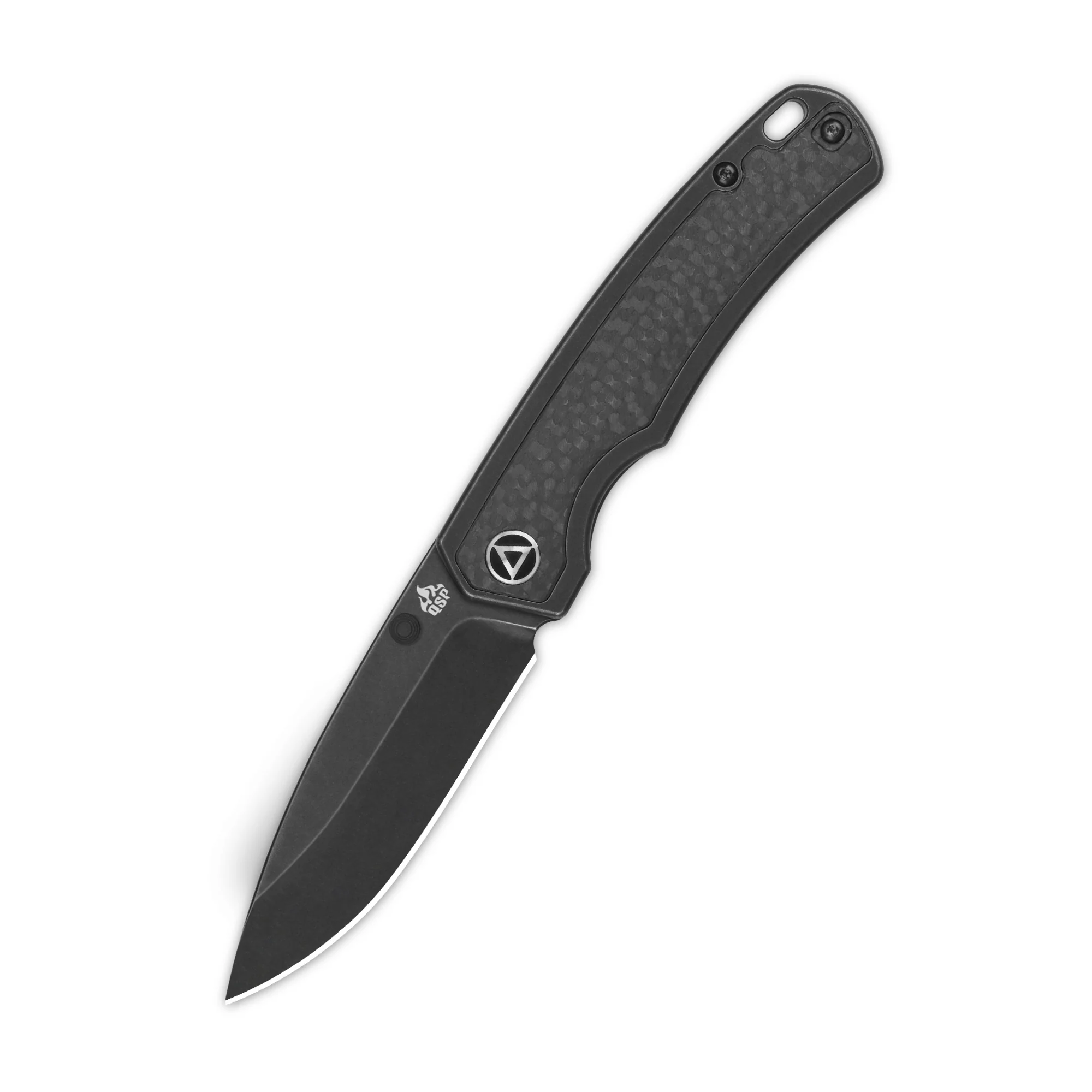 QSP Puffin Frame Lock Pocket Knife CPM S35VN Blade Titanium Handle with Carbon Fiber inlay - Image 9