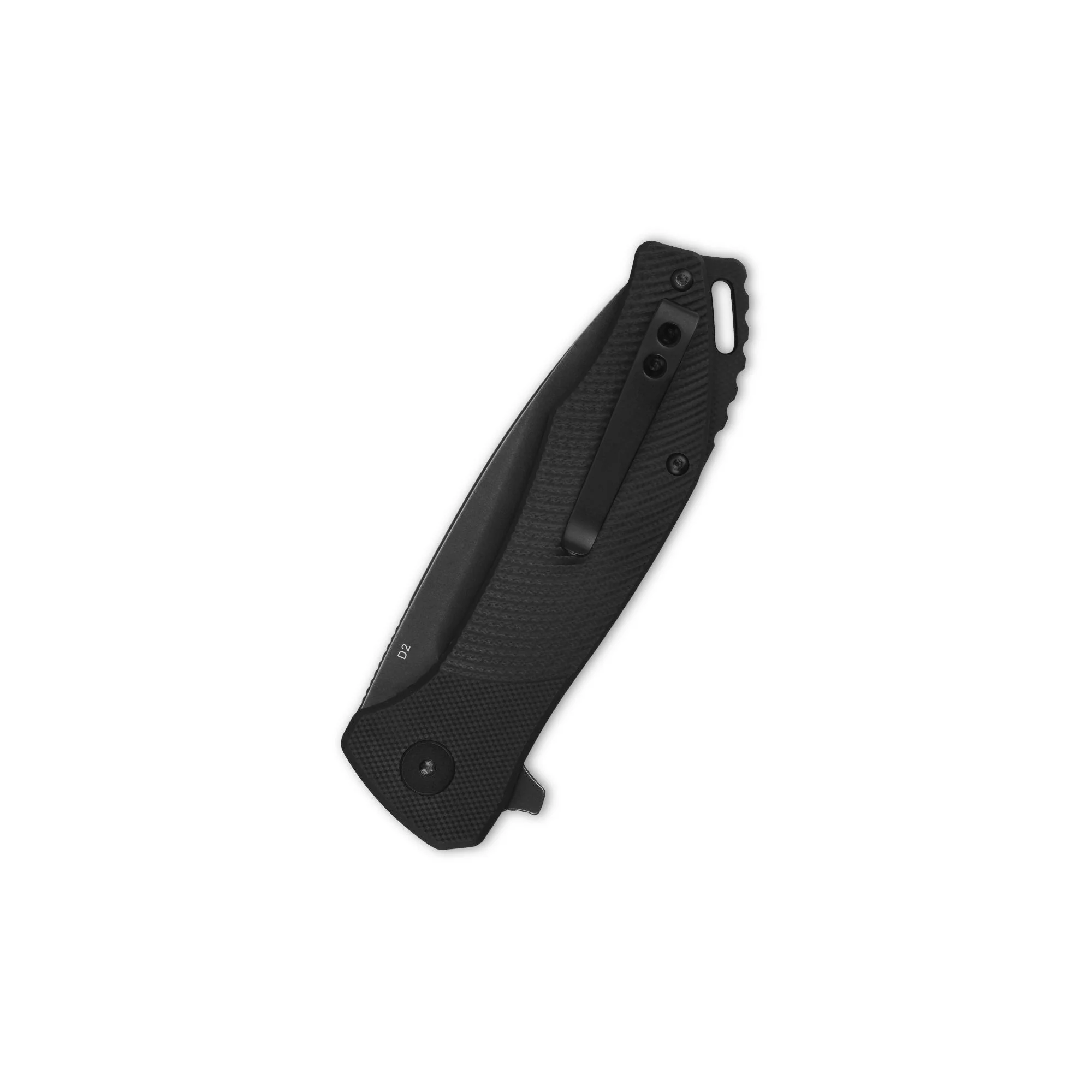 QSP Raven Liner Lock Pocket Knife D2 Blade Black G10 Handle - Image 6