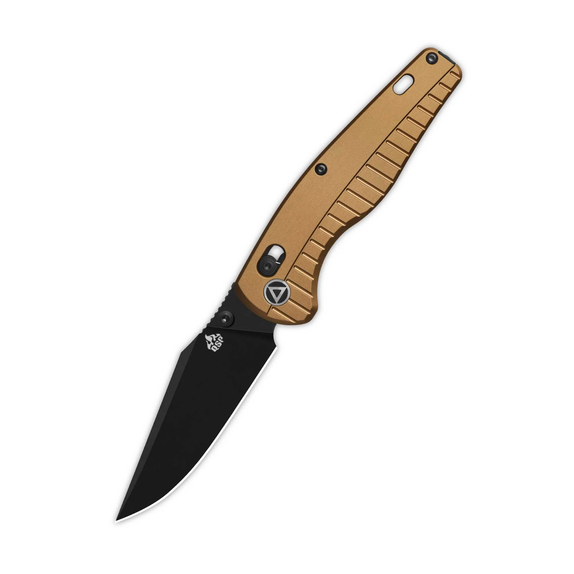 QSP Reptile Glyde Lock Pocket Knife 14C28N Blade Champagne Aluminium Handle - Image 5
