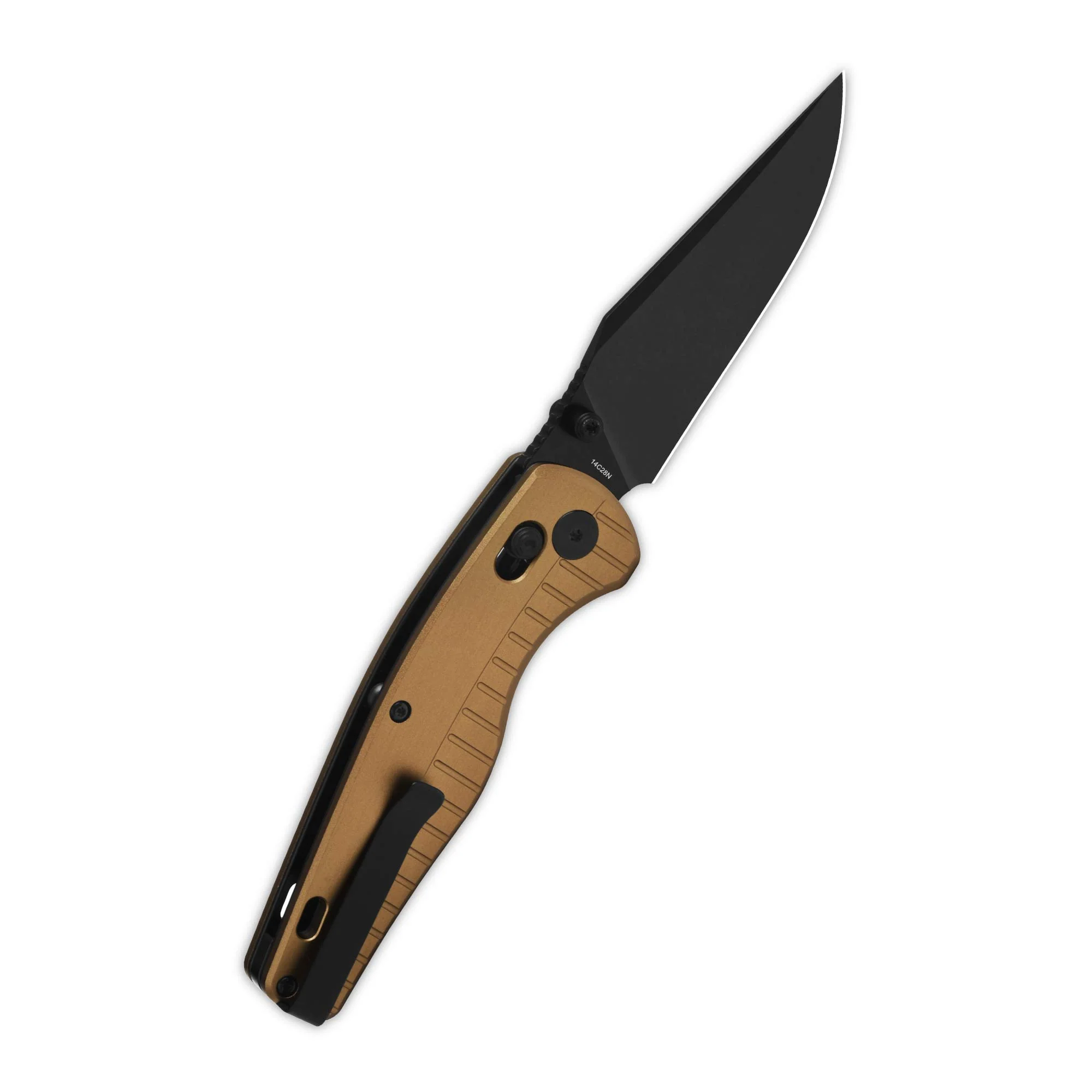 QSP Reptile Glyde Lock Pocket Knife 14C28N Blade Champagne Aluminium Handle - Image 8