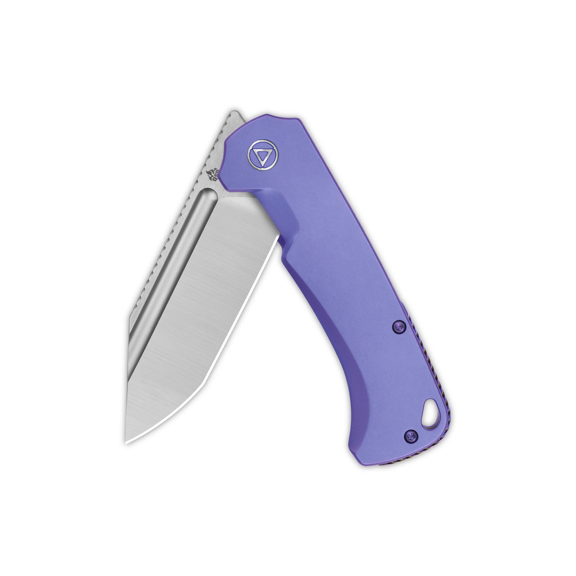 QSP Rhino Pocket Knife Böhler M390 Flat Blade Titanium Handle - Image 12