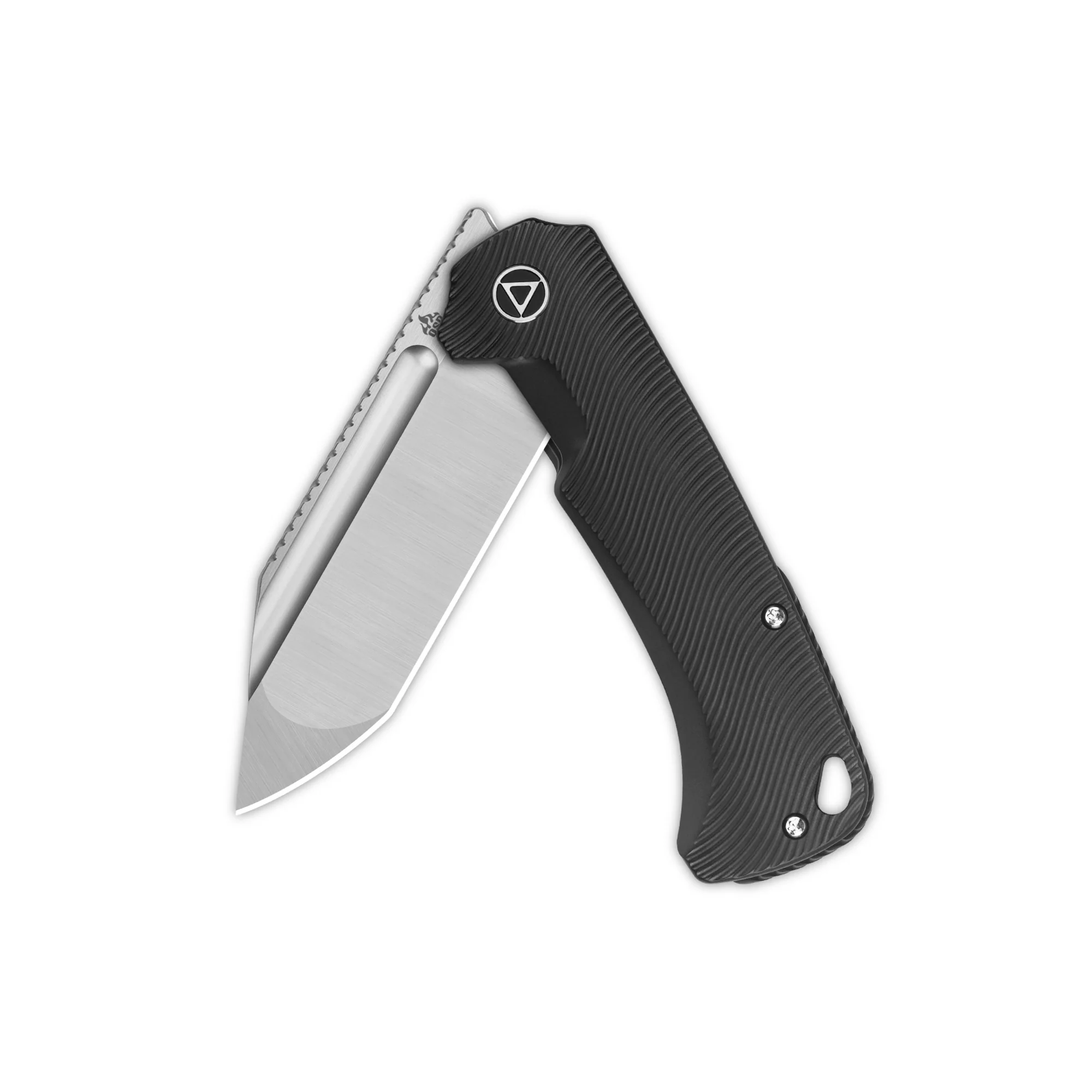 QSP Rhino Pocket knife Böhler M390 Compound blade Texture Titanium handle - Image 8