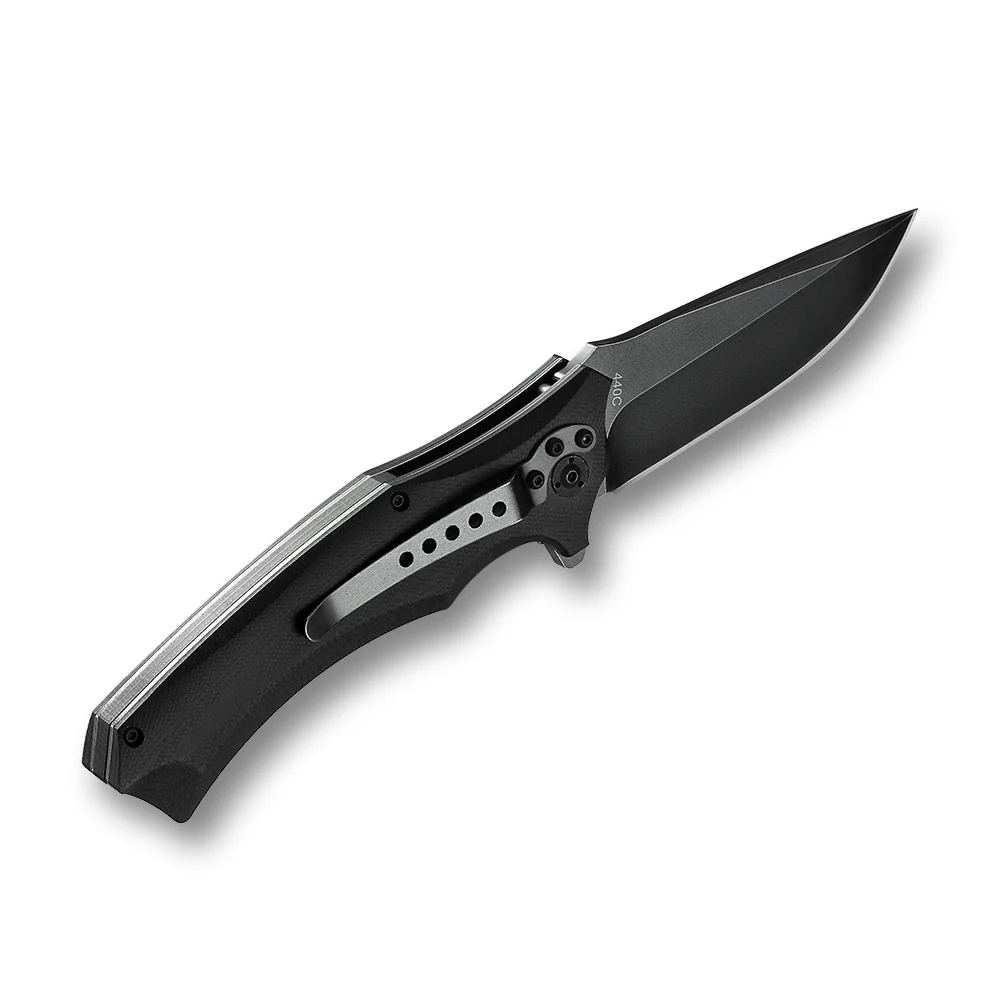 QSP Sthenia Liner Lock Pocket Knife 440C Blade G10 Handle - Image 4