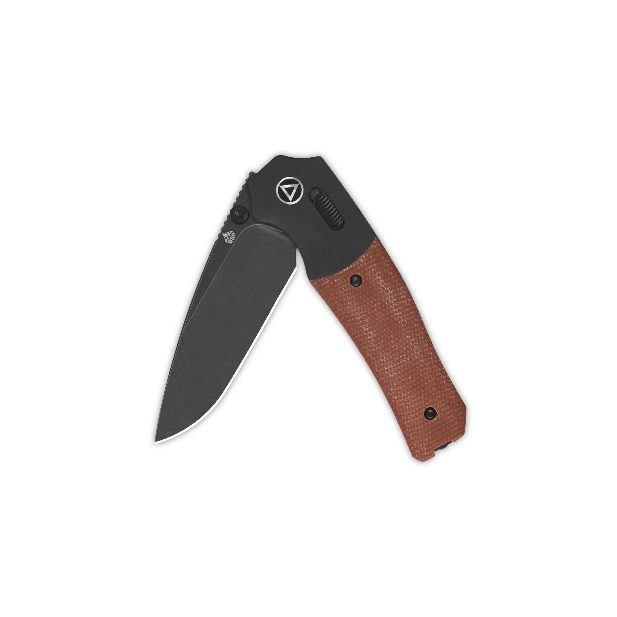 QSP Vault Glyde Lock Pocket Knife 14C28N Blade Tan Micarta Handle - Image 8