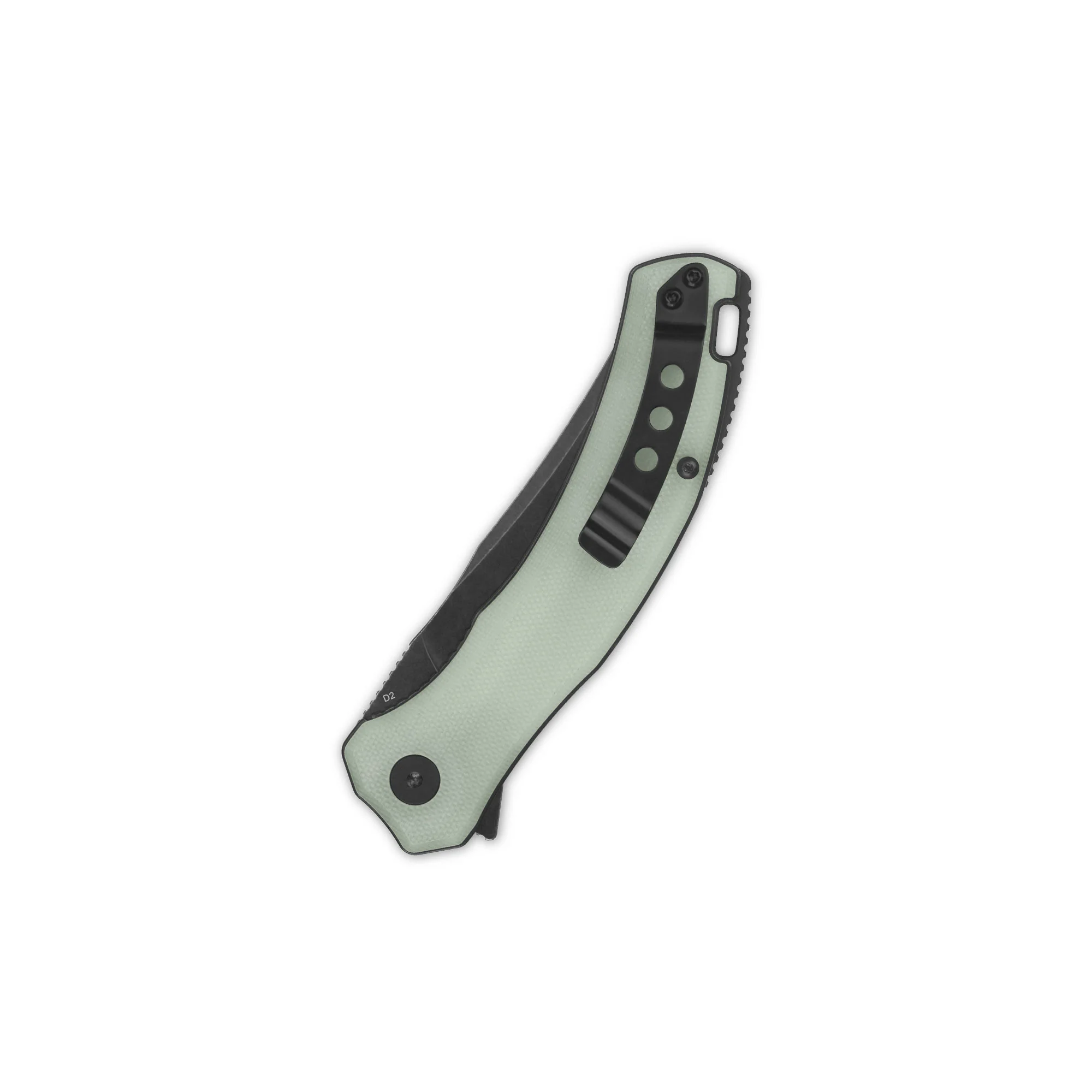 QSP Walrus Liner Lock Pocket Knife D2 Blade Jade G10 Handle - Image 6