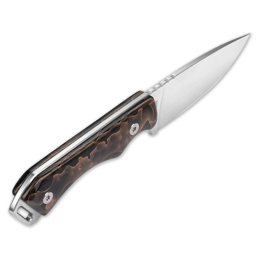 QSP Workaholic Fixed blade knife Böhler N690 blade Raffir resin handle - Image 3