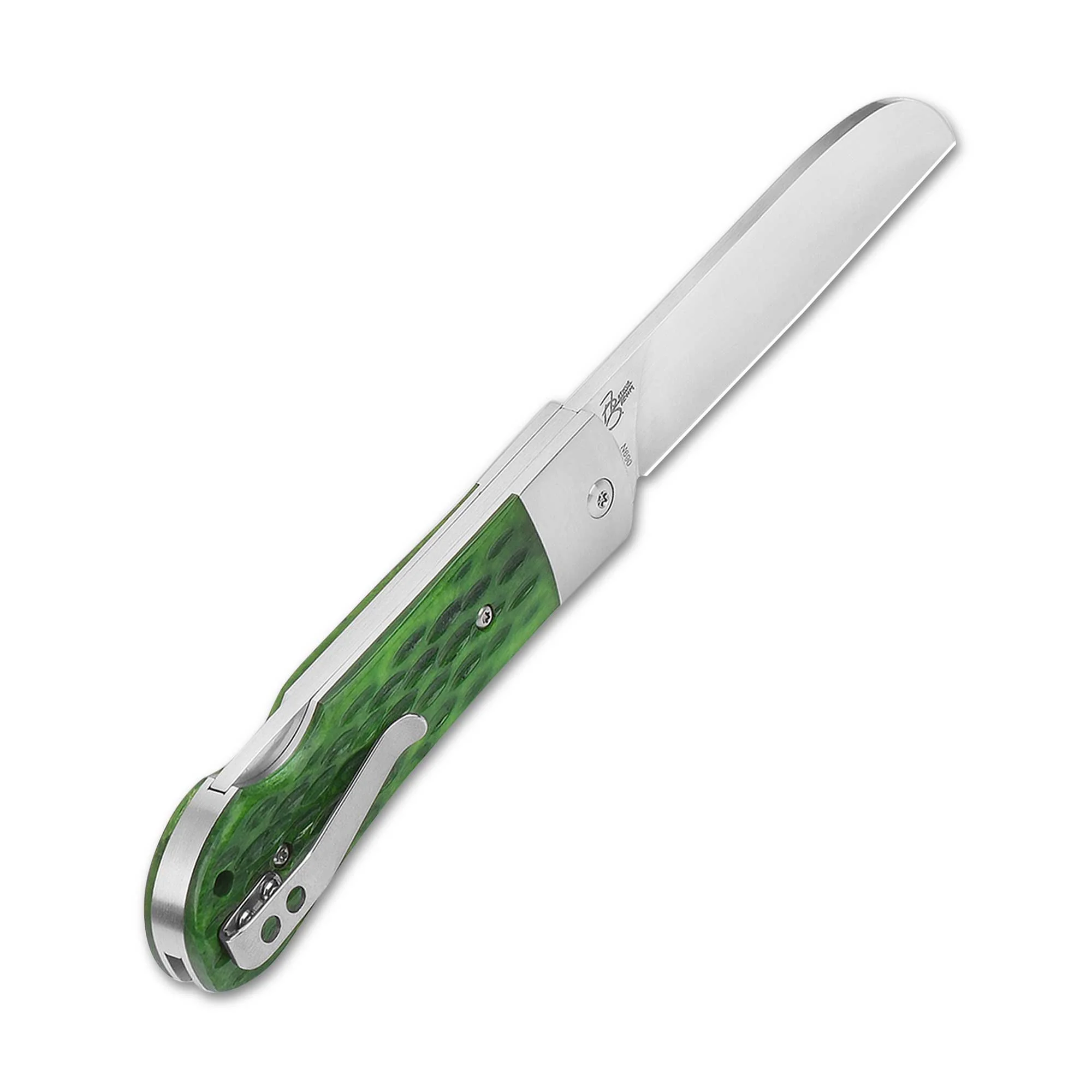 QSP Worker Lock Back Pocket Knife Böhler N690 Blade Bone Handle - Image 5